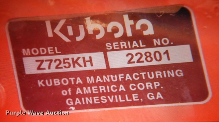 image for item MH9135 Kubota Z725KH  ZTR lawn mower