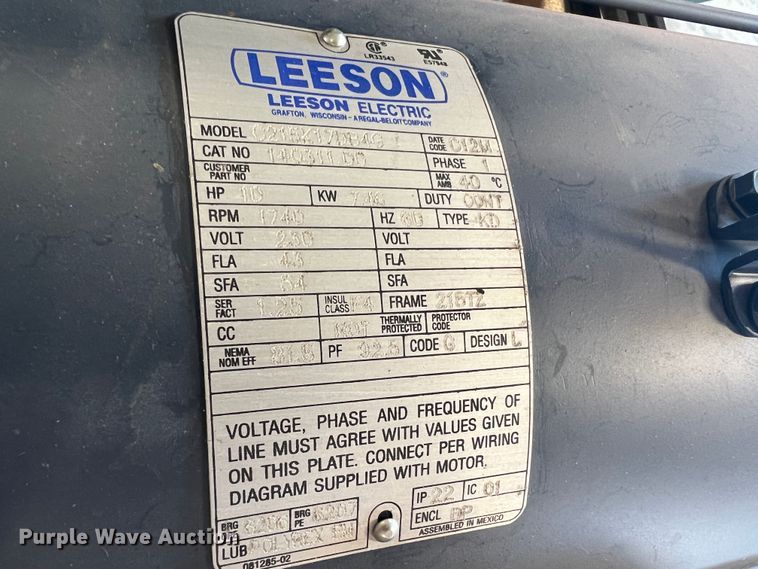 image for item MR9821 Curtis 10VT12-A3  air compressor