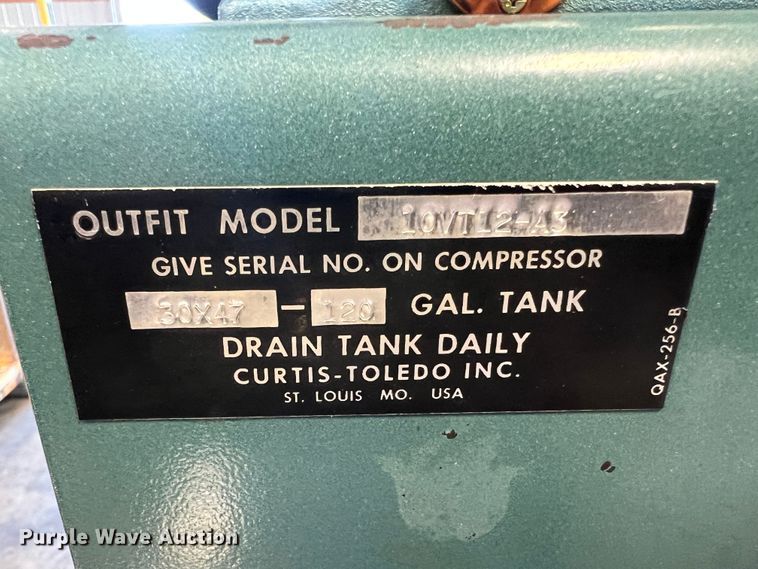 image for item MR9821 Curtis 10VT12-A3  air compressor