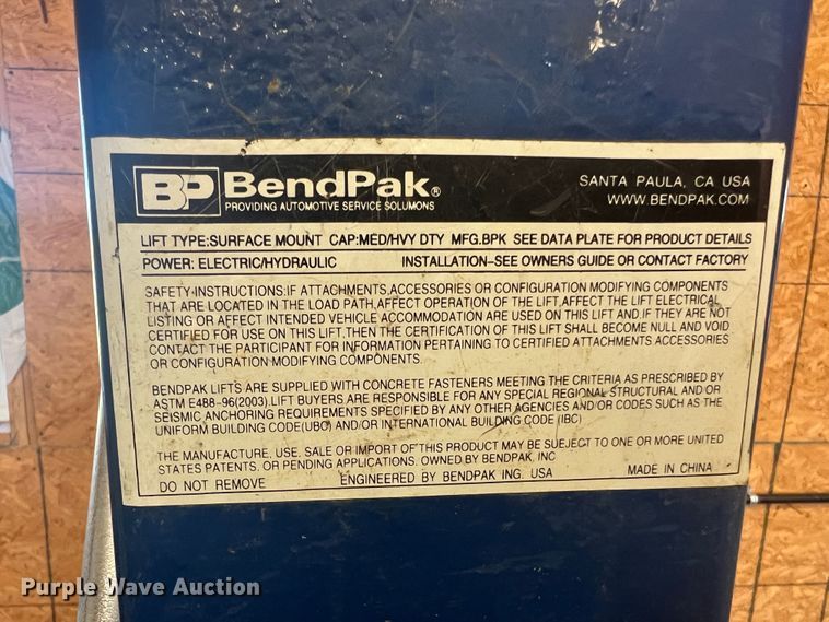 image for item MR9866 BendPak HDS-14  four post automotive lift