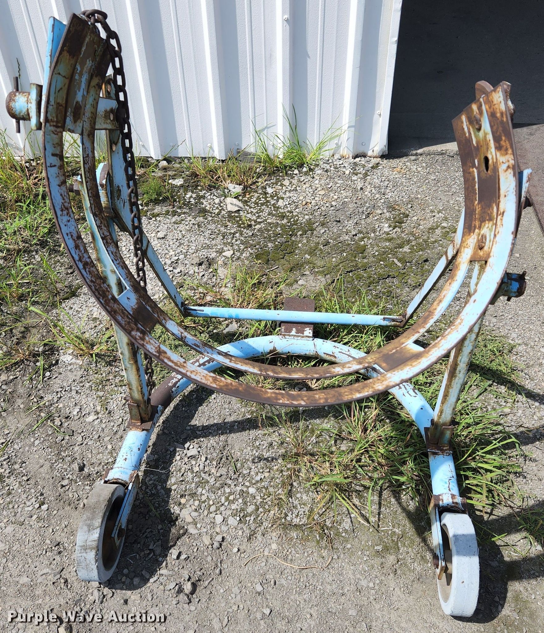 55 gallon barrel cart in Marston, MO Item MK9293 sold Purple Wave
