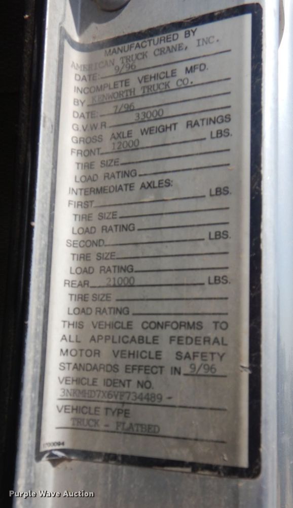 image for item DJ8988 1997 Kenworth T300  utility / service truck