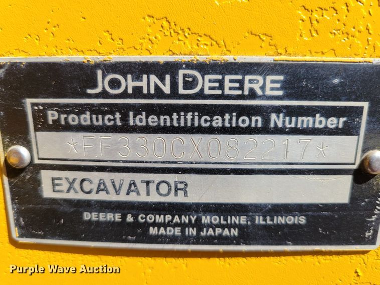 image for item DM8014 2002 John Deere 330C LC  excavator
