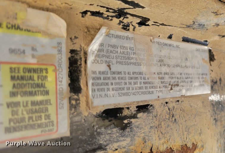 image for item DM8017 2012 Finish Line DB14  dump trailer