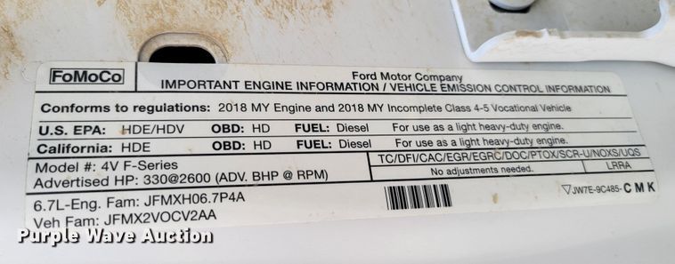 image for item DM8028 2018 Ford F550 Super Duty XL  flatbed truck