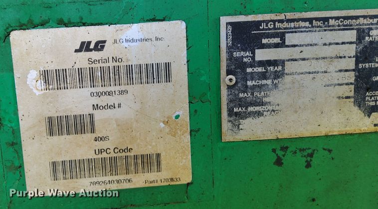 image for item DN6850 2006 JLG 400S  boom lift