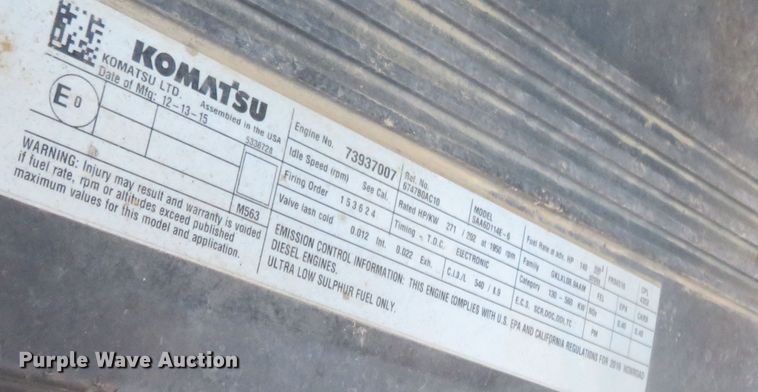 image for item DR0107 2016 Komatsu PC360LC-11  long reach excavator