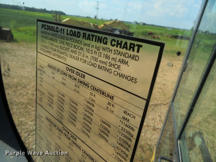 image for item DR0107 2016 Komatsu PC360LC-11  long reach excavator