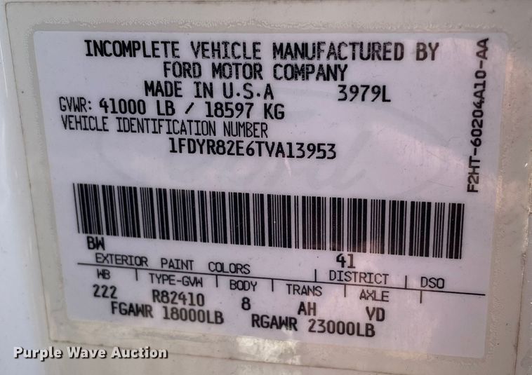 image for item KF9545 1996 Ford LN8000  sewer jetter truck