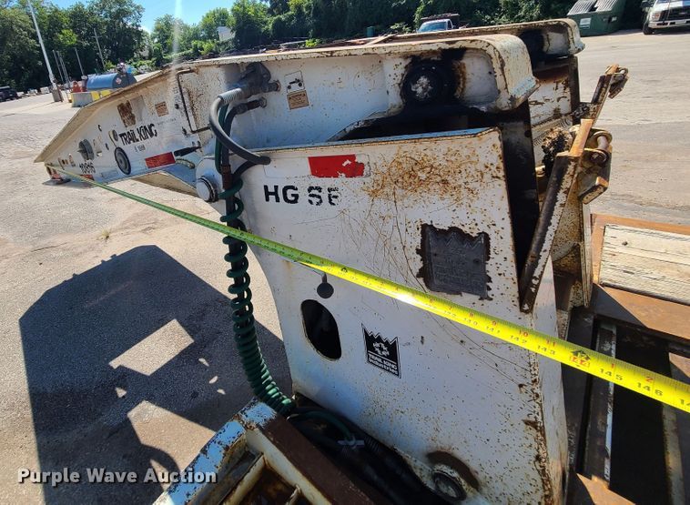 image for item KH9366 1998 Trail King TK100HDS  lowboy equipment trailer