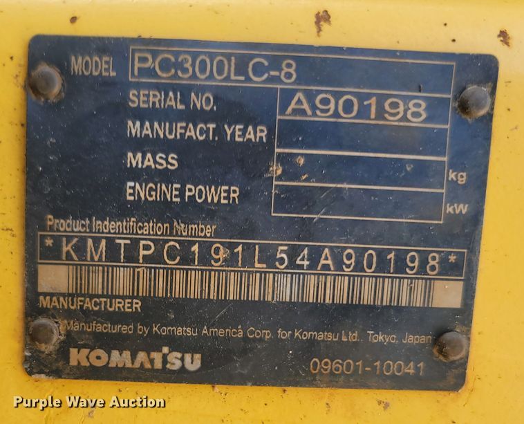 image for item LM9713 2007 Komatsu PC300LC-8  excavator