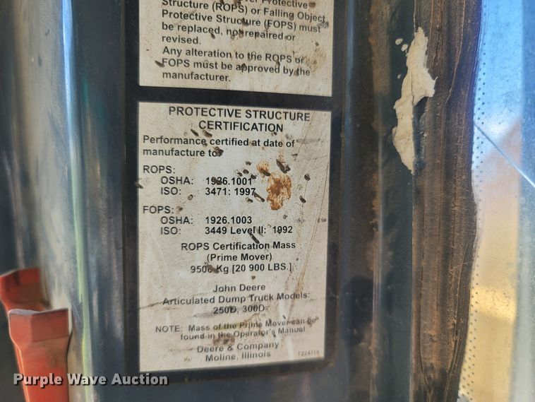 image for item LM9714 2007 John Deere 300D  haul truck