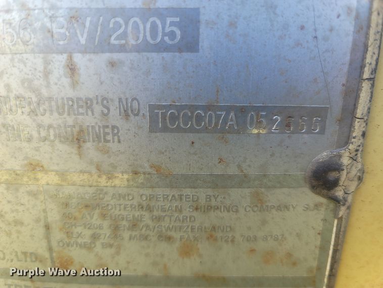 image for item LM9768 2007 CIMC  shipping container