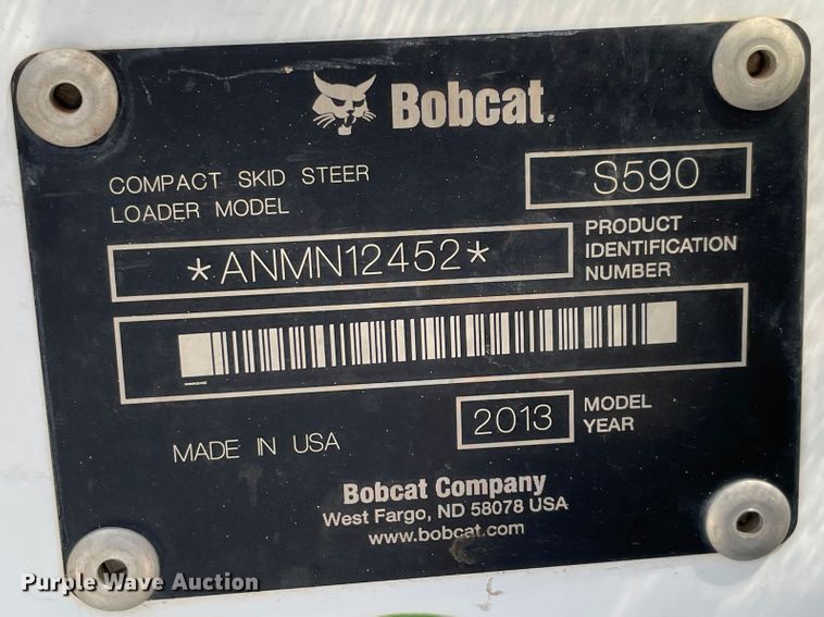 image for item MR9322 2013 Bobcat S590  skid steer loader