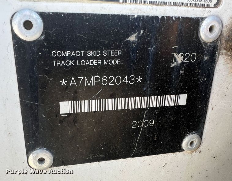 image for item MR9845 2009 Bobcat T320  tracked skid steer loader