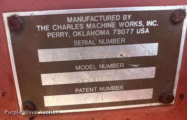 image for item MR9883 1993 Ditch Witch 3500DD  trencher