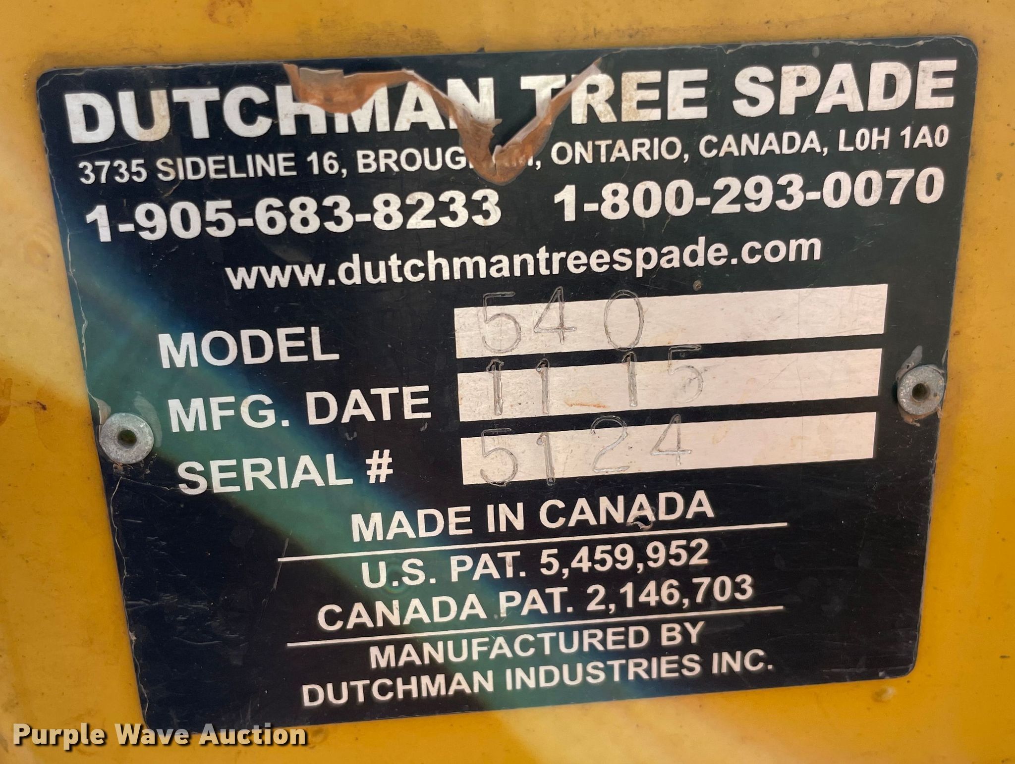 2015 Dutchman 540i skid steer tree spade in Goldsby, OK | Item MR9298 ...