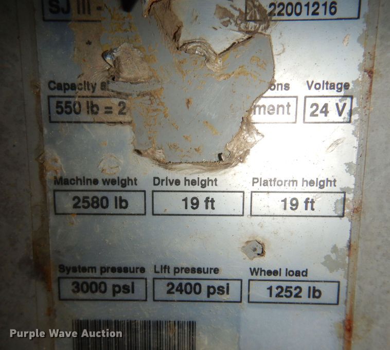 image for item DB7779 2007 Skyjack SJIII 3219  scissor lift