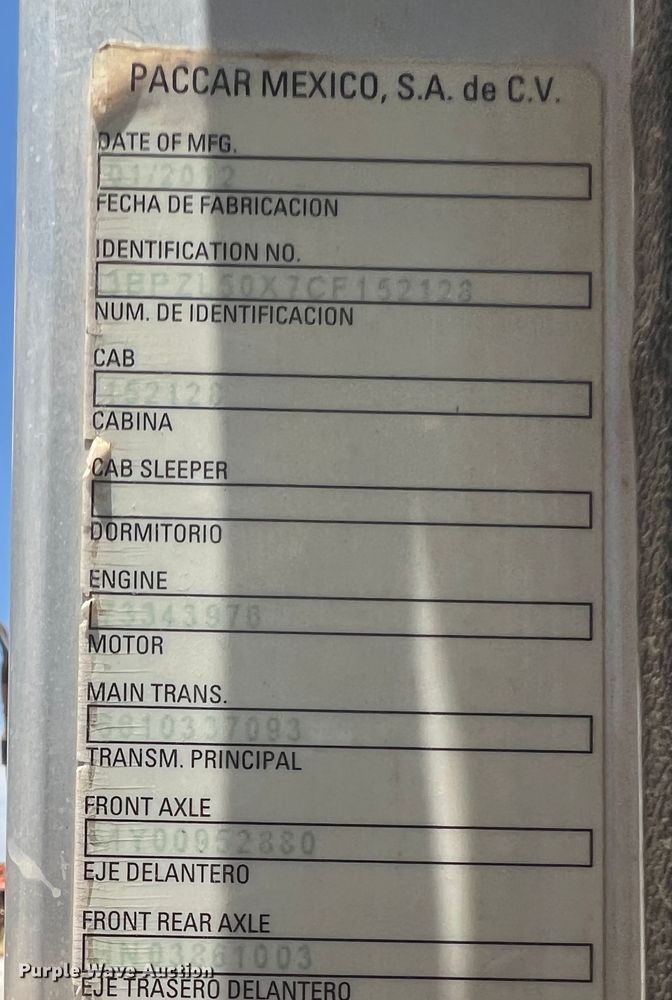 image for item DK7032 2012 Peterbilt 320  refuse truck