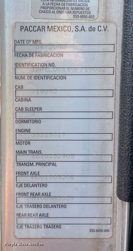 image for item DK7037 2009 Peterbilt 320  refuse truck