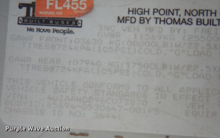 image for item DM3142 2006 Freightliner Thomas  school bus