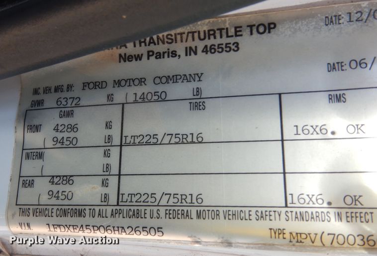 image for item DM3152 2006 Ford E450  office van