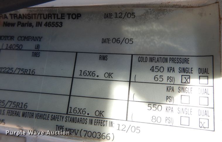 image for item DM3152 2006 Ford E450  office van