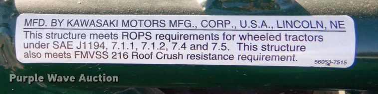 image for item DO1559 2007 Kawasaki Mule 610  utility vehicle