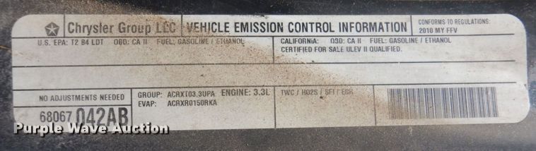 image for item DP0325 2010 Dodge Grand Caravan SE  van