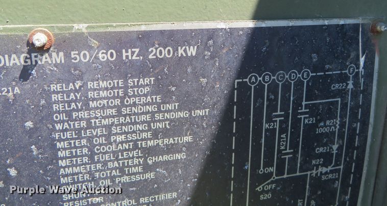 image for item DR0112 1974 U.S. Department Of Defense MEP009A  generator