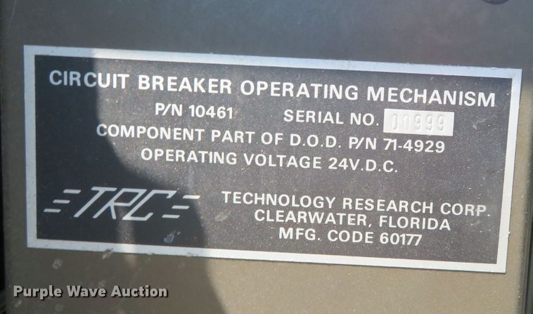 image for item DR0112 1974 U.S. Department Of Defense MEP009A  generator