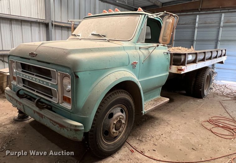 image for item DR1545 1967 Chevrolet 50  dump flatbed truck