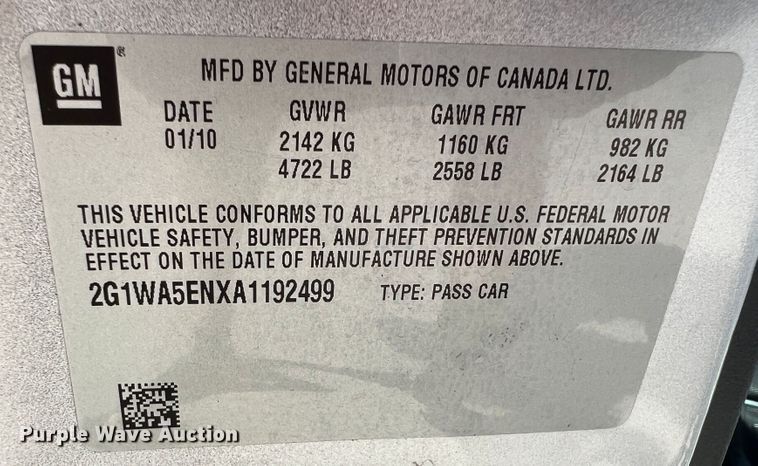 image for item IA9105 2010 Chevrolet Impala