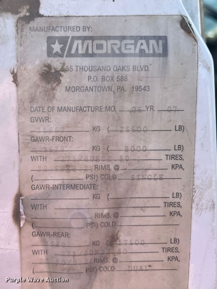 image for item IA9128 2007 Sterling Acterra  refuse truck