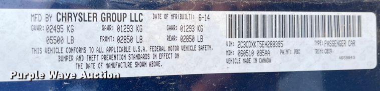 image for item LF9262 2014 Dodge Charger Police