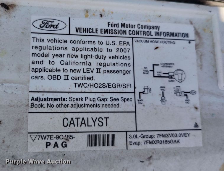 image for item LK9239 2007 Ford Taurus