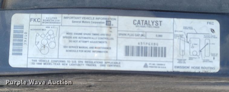 image for item LM9751 1998 Chevrolet S10  pickup truck