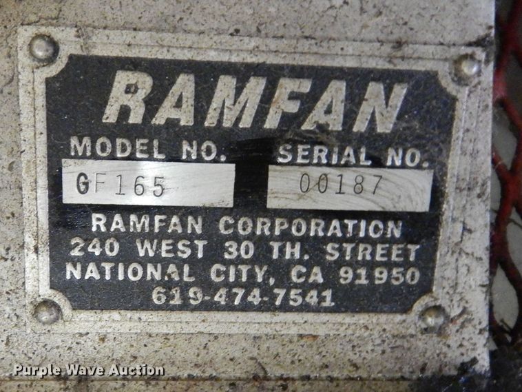 image for item LR9948 (2) Ramfan GF165 Turbo Ventilator fans