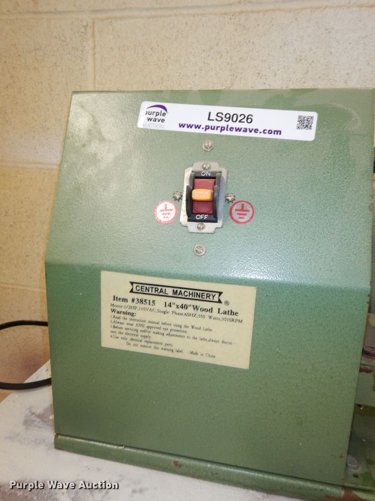 image for item LS9026 Central Machinery  wood lathe