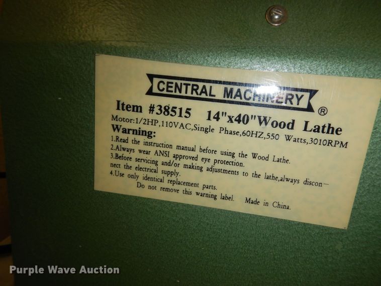 image for item LS9026 Central Machinery  wood lathe