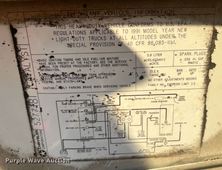 image for item MR9886 1991 Dodge Ram Wagon B350  rescue vehicle