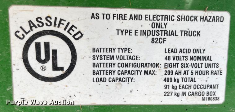 image for item MU9266 2009 John Deere TE Gator  utility vehicle