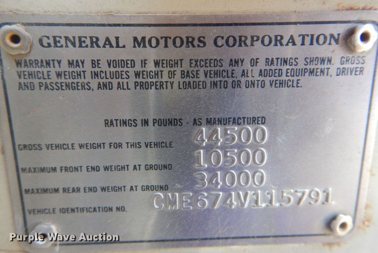 image for item DB7761 1974 Chevrolet C65  grain truck