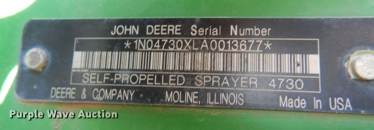image for item DL1774 John Deere 4730  sprayer