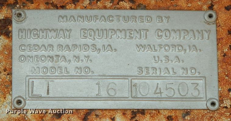 image for item DL1777 Highway Equipment LT16  fertilizer delivery bed