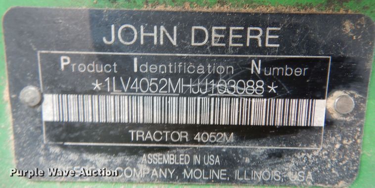 image for item DM3141 John Deere 4052M  MFWD tractor