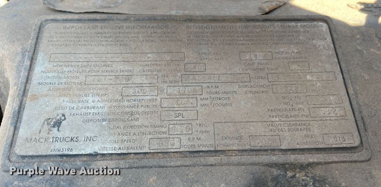 image for item DN5191 1994 Mack CH612  silage truck