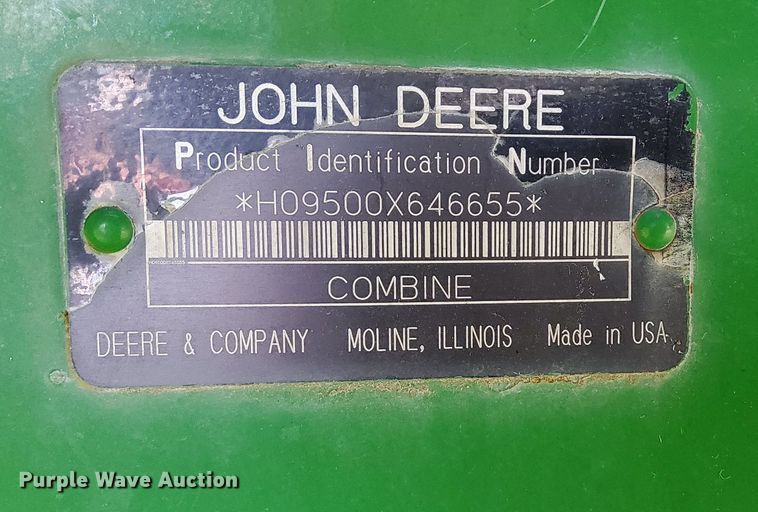 image for item DN6854 1992 John Deere 9500  combine