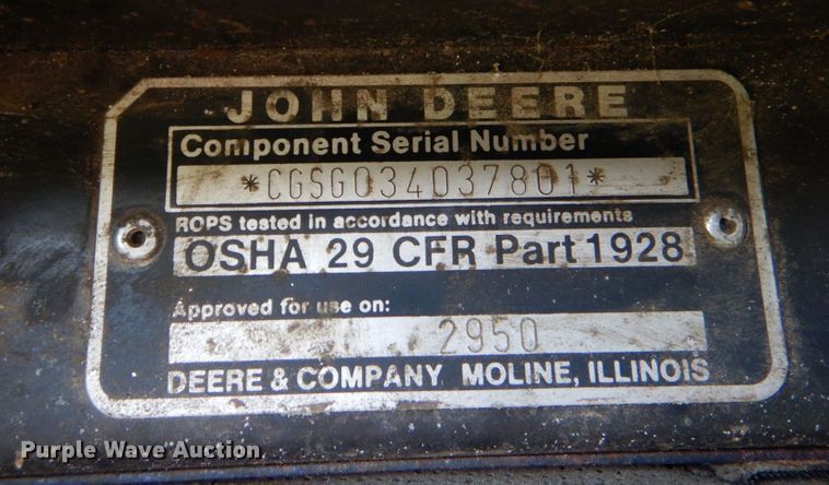 image for item DO1579 1984 John Deere 2950  MFWD tractor