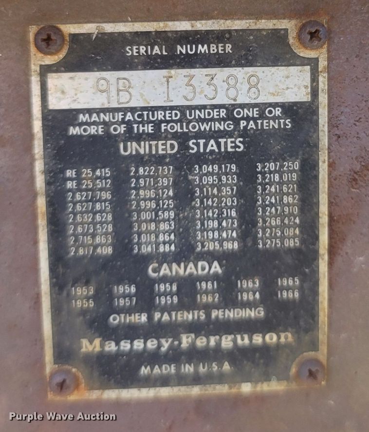 image for item LM9785 1967 Massey Ferguson 1100  tractor